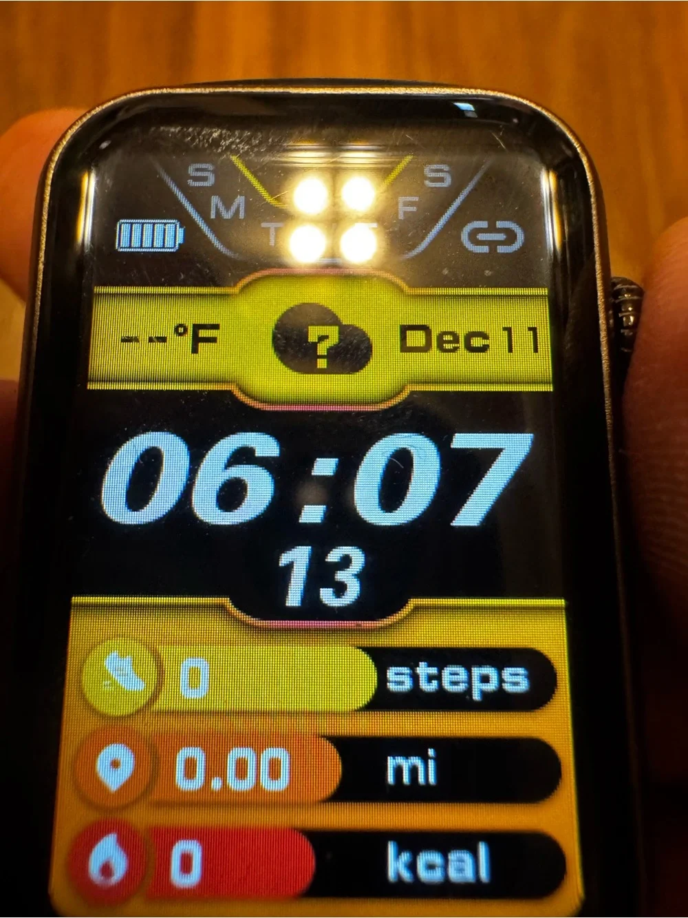 Black Smart Fitness Watch with Heart Rate Monitor